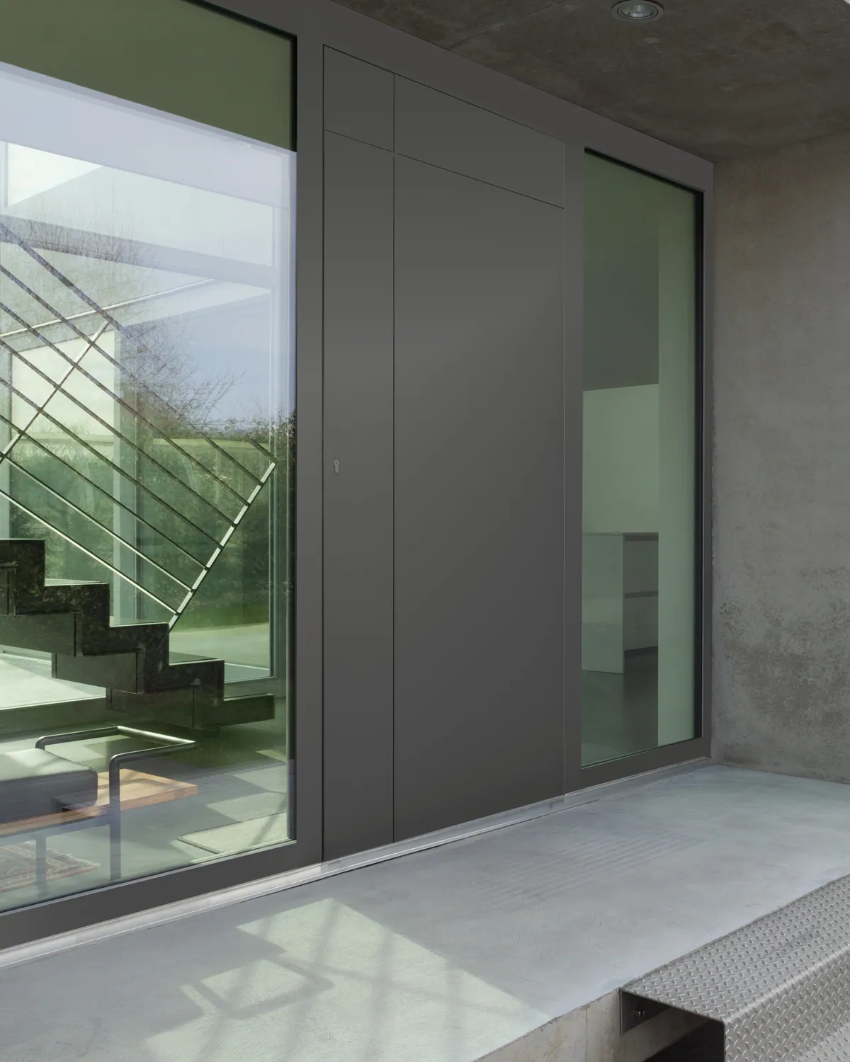 Moderne aluminium voordeur